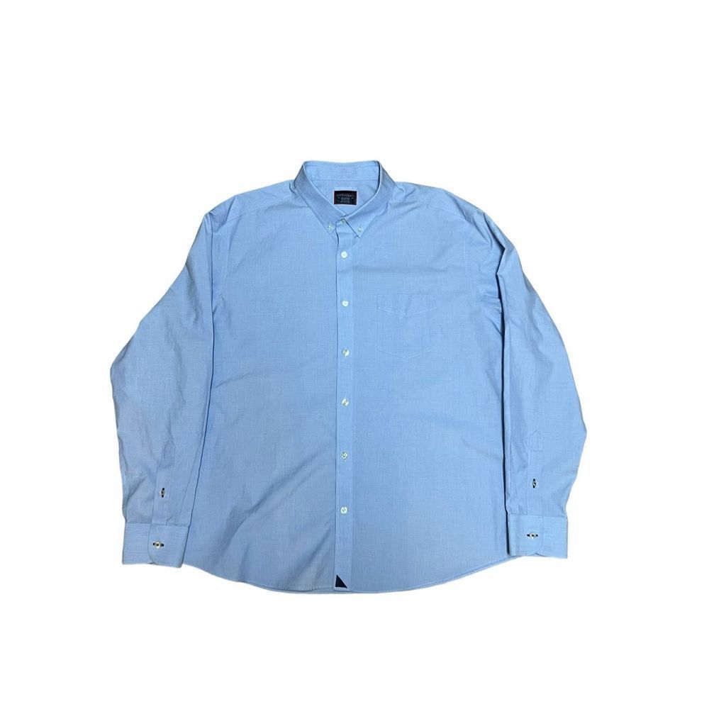 UNTUCKit men’s XXL wrinkle free long sleeve blue button up dress shirt